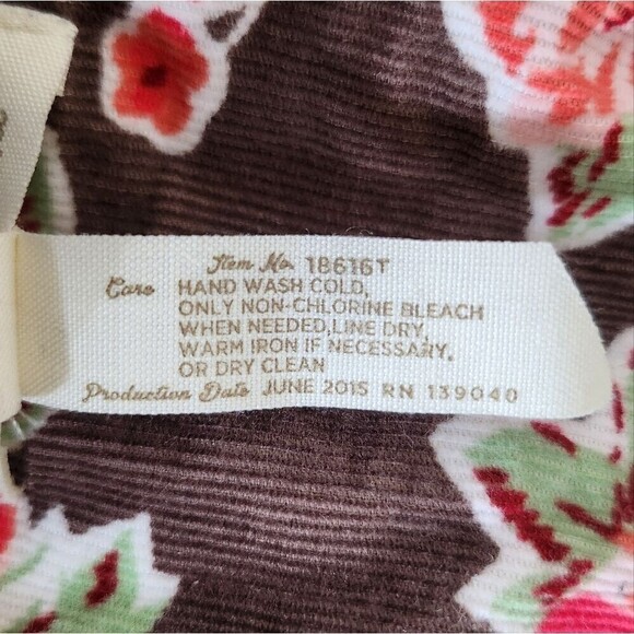 Matilda Jane Syndey reversible floral corduroy trim women's cotton vest Sz Small - Picture 7 of 7